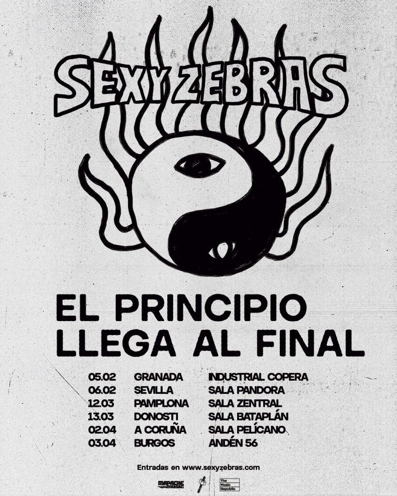 Cartel de El Principio Llega Al Final Tour de Sexy Zebras en 2027